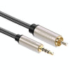 UGREEN 3.5mm to RCA Audio Cable Xiaomi Mi 1/2 TV Digital SPDIF Cable, Length: 1m (Black)