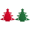 6pcs /Pack Christmas Decorations Christmas Tree Shape Knife and Fork Sleeve Tableware Bag(Green)