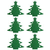 6pcs /Pack Christmas Decorations Christmas Tree Shape Knife and Fork Sleeve Tableware Bag(Green)