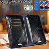 PU Flip Double Phone Card Slot Case, Size:19 x 11cm(Blue)