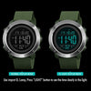 SKMEI 1426 Multifunctional Outdoor Fashion Noctilucent Waterproof White Machine Rubber Ring Digital Watch(Army Green)