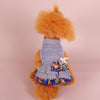 Small Dog Woollen Skirt, Blue-Grey, Size M