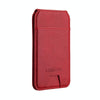 LC.IMEEKE 3-Cards MagSafe RFID Leather Card Bag(Red)