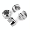 Aluminum Alloy Plating Motorcycle Handlebar Clock(Silver Shell White Background)