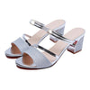 Thick With Open Toe Fish Mouth Sandals, Shoe Size:34(Silver)