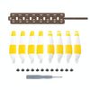 Sunnylife MM3-SN443 For Mini 3 Pro Propeller Blades + Silicone Folding Storage Bag(Yellow Strip+Brown Bag)