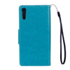 For Sony Xperia XZ Butterflies Love Flowers Embossing Horizontal Flip Leather Case with Holder & Card Slots & Wallet & Lanyard(Blue)