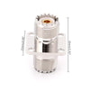 SO239 UHF Female to Female Panel Mount RF Adapter