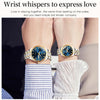 1pair OLEVS 5563 Couple Luminous Waterproof Quartz Watch(Blue + Gold)
