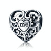 Heart-shaped Hollow Real Me S925 Sterling Silver Beads