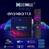H96 Max V11 4K Smart TV BOX Android 11.0 Media Player with Remote Control, RK3318 Quad-Core 64bit Cortex-A53, RAM: 4GB, ROM: 64GB, Support Dual Band WiFi, Bluetooth, Ethernet, US Plug