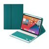 HK006 Square Keys Detachable Bluetooth Keyboard Leather Tablet Case with Holder for iPad mini 6(Dark Green)