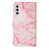 For Samsung Galaxy A16 4G / 5G Colored Drawing Marble Pattern Leather Phone Case(Pink Marble)