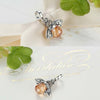 S925 Sterling Silver Personality Inlaid Bee Crystal Pendant