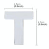 Car Vehicle Badge Emblem 3D English Letter T Self-adhesive Sticker Decal, Size: 4.5*4.5*0.5cm