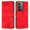 For Realme C75 / V60 Pro Dream Triangle Leather Phone Case with Lanyard(Red)