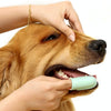 Pet Finger Toothbrush with Handle, White - Dog & Cat Teeth Cleaning