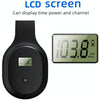 A8 Charging Version Portable Digital Display FM Headphone(Black)
