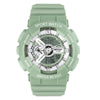 SANDA Outdoor Leisure Waterproof Multifunctional Luminous Electronic Watch(Sand Tea Green Men)