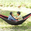 Outdoor Hammock Nylon Parachute Cloth Travel Camping Swing, Style: 2.7m x 1.4m (Royal Blue+Dark Gray)