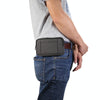 Sports Denim Universal Phone Bag Waist Bag for 5.5~6.3 inch Smartphones, Size: L (Black)