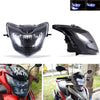 Motorcycle LED Retro Headlights LED Far Near Beam Lights For Yamaha LC135 V2-V6(Smoked Glass)