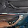 1 Pair Car Inside Doors Handle Pull Trim Cover 51417417513 for BMW X1 2016-, Left Driving (Carbon Fiber Black)