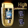 Men Electric Shaver Full Metal Body Reciprocating Shaver(Gold+Knife Net)