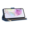 For Samsung Galaxy A26 5G Multifunctional Frosted Zipper Wallet Leather Phone Case(Blue)