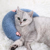 U-Shaped Pet Bed, Blue, Small Dog/Cat Cushion