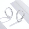 Sterling Silver Heart-shaped Earrings S925 Earrings Simple Earrings Girls Silver Earrings