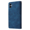 For Samsung Galaxy A06 4G Multifunctional Frosted Zipper Wallet Leather Phone Case(Blue)