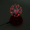 Car Auto Plasma Magic Ball Sphere Lightening Lamp with Hand-Touching Changing Pattern Model(Red)