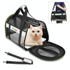 FUNADD Foldable Pet Carrier Bag, Grey - Breathable, for Small Dogs & Cats