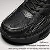 Men Air Cushion Sneakers Low Top Lace Running Shoes Mesh Breathable Sports Shoes, Size: 42(Black Gold)