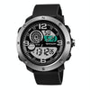 SANDA 762 Watch Men Watch Students Men Watch Fashion Trend Youth Waterproof Night light Sports Men(Silvery)