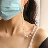 Mask Anti-Lost Lanyard Necklace Simple Oval-Shaped Pearl Mask Glasses Chain