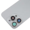 iPhone 15 Pro Max Glass Back Cover Grey with Lens Cover