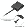 22cm Full HD 1080P Micro HDMI Male to VGA Female Video Adapter Cable with Audio Cable(Black)