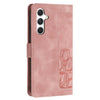For Samsung Galaxy A56 5G Tulips Embossed Leather Phone Case with Lanyard(Pink)