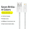 Baseus CALD000502 Dynamic Series 2.4A USB to 8 Pin Fast Charging Data Cable, Cable Length:2m(White)