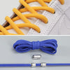 1 Pair Elastic Metal Buckle without Tying Shoelaces(Blue)