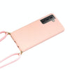 For Samsung Galaxy A34 5G Wheat Straw Material + TPU Phone Case with Lanyard(Pink)