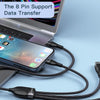 Yesido CA89 3 in 1 USB-C / Type-C to 8 Pin + USB-C / Type-C + Micro USB Fast Charging Cable, Length: 1.2m