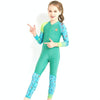 DIVE & SAIL LS-18822 Children Diving Suit Outdoor Sunscreen One-piece Swimsuit, Size: XXL(Girl Green)