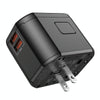 hoco AC15 Walker 3-port PD20W + 2USB Universal Conversion Charger(Black)