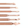 Stainless Steel Rose Gold Double-Headed Steel Push Dead Skin Scissors Nail Set,Style: D501