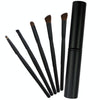 5 PCS Handle Eyes Makeup Brush Set with Aluminum Tube(Black)