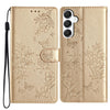 For Samsung Galaxy A56 5G Butterflies and Flowers Leather Phone Case(Gold)