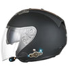 KUQIBAO Motorcycle Smart Bluetooth Sun Protection Double Lens Safety Helmet, Size: L(Matte Black)
